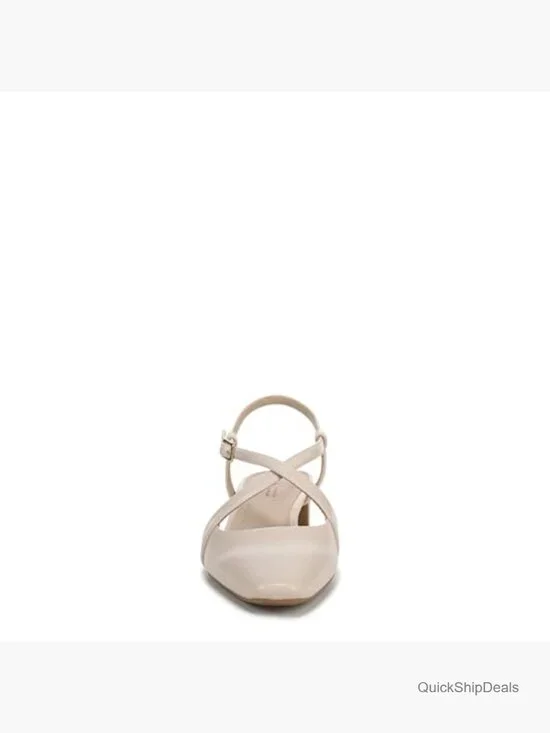 Faux Leather Strappy Pumps with Block Heel and Square Toe - Picture 2 of 7